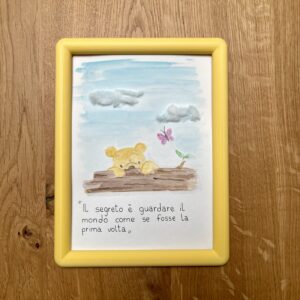 Winnie the Pooh – Acquerello con cornice personalizzabile