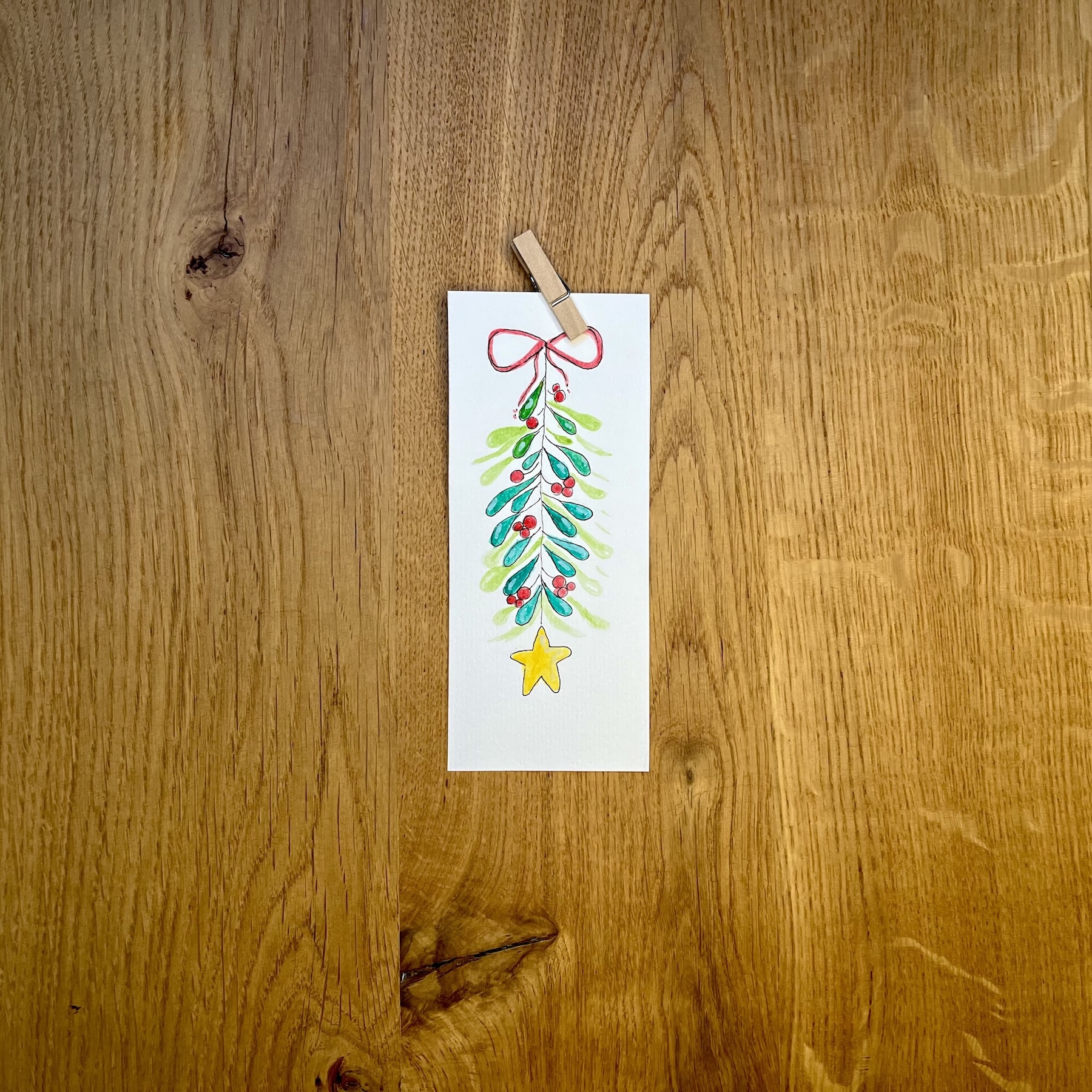 Ramo Decorato – Natale – Biglietto di Natale