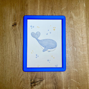 Balena – Acquerello con cornice personalizzabile