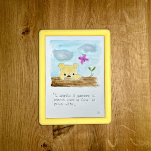 Winnie the Pooh – Acquerello con cornice personalizzabile