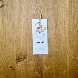 Biglietto Natalizio – Gnomo con Stellina